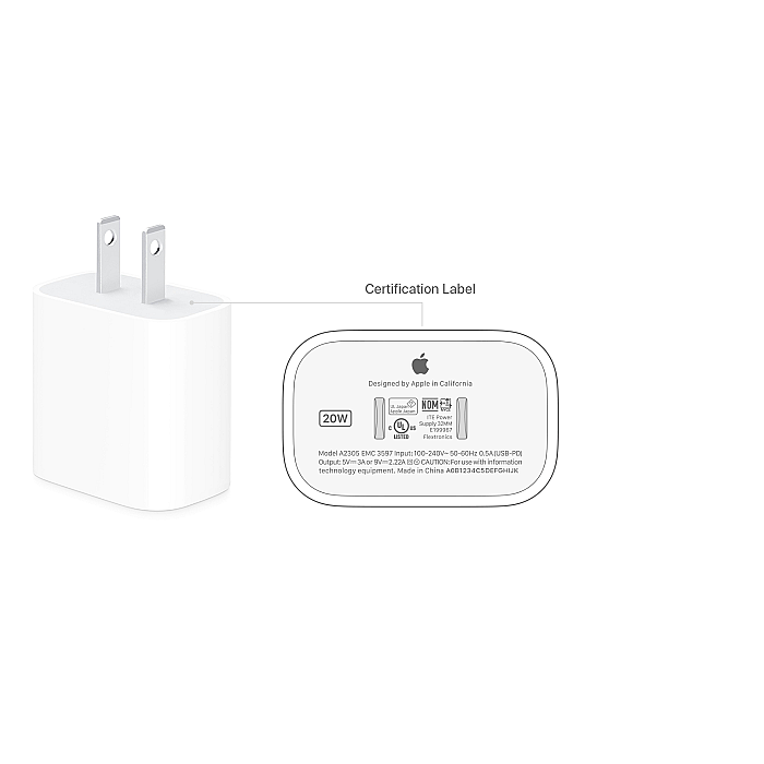 Apple 20W Type-C Power Adapter US – White